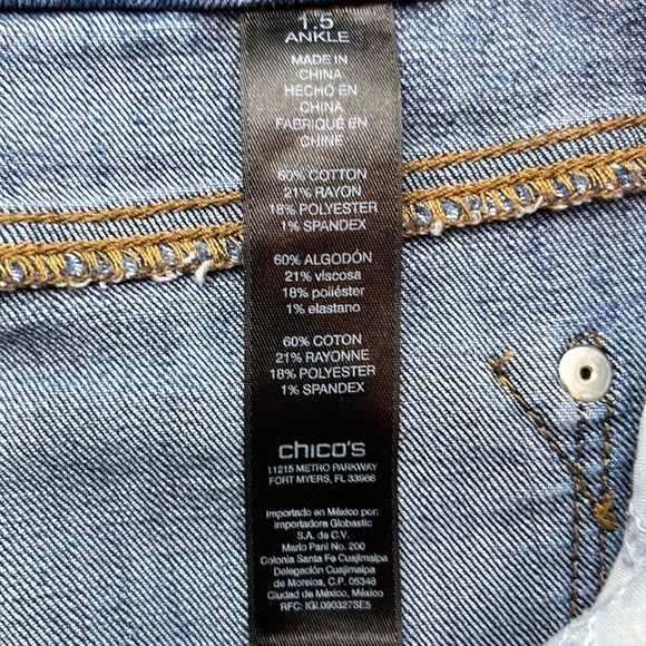 Chico’s So Slimming Girlfriend Ankle  Size 1.5 - Picture 10 of 16